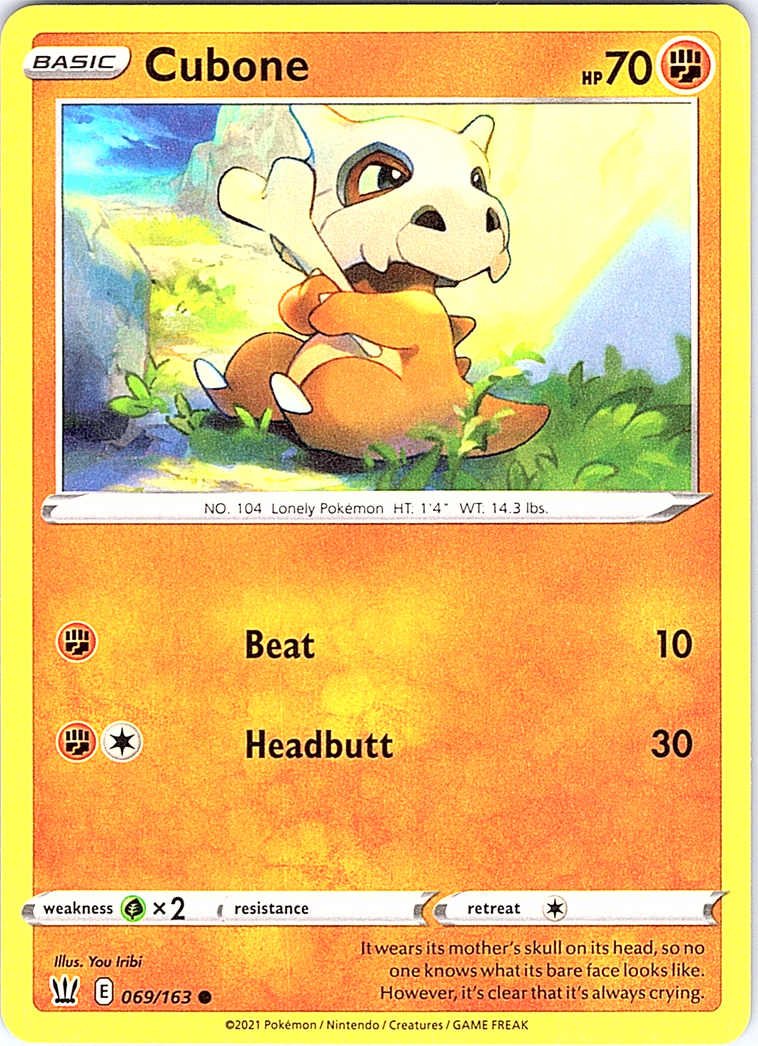 Cubone #069/163 — Sword & Shield