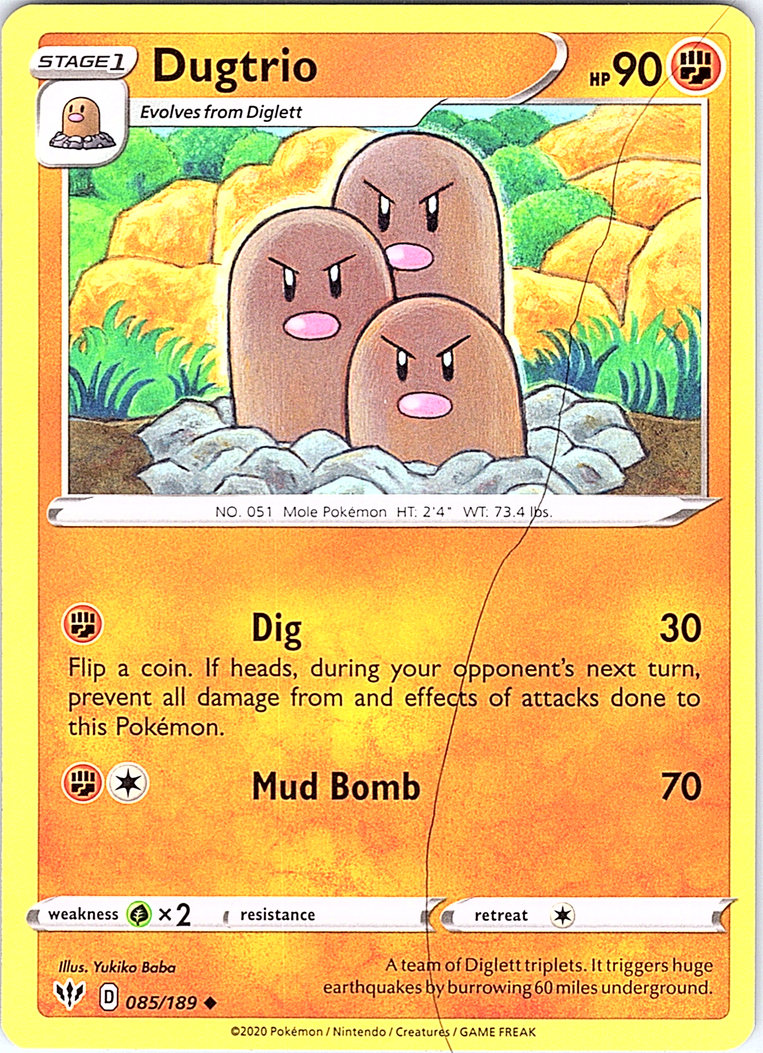 Dugtrio #085/189 — Sword & Shield