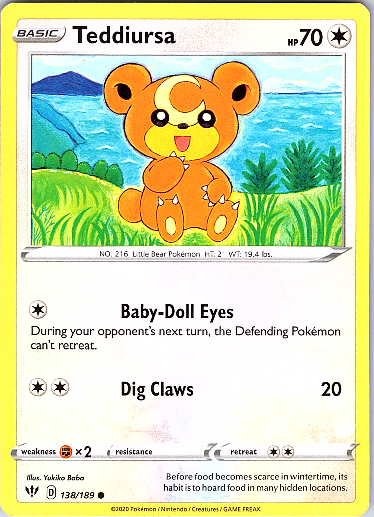 Teddiursa #138/189 — Vivid Voltage