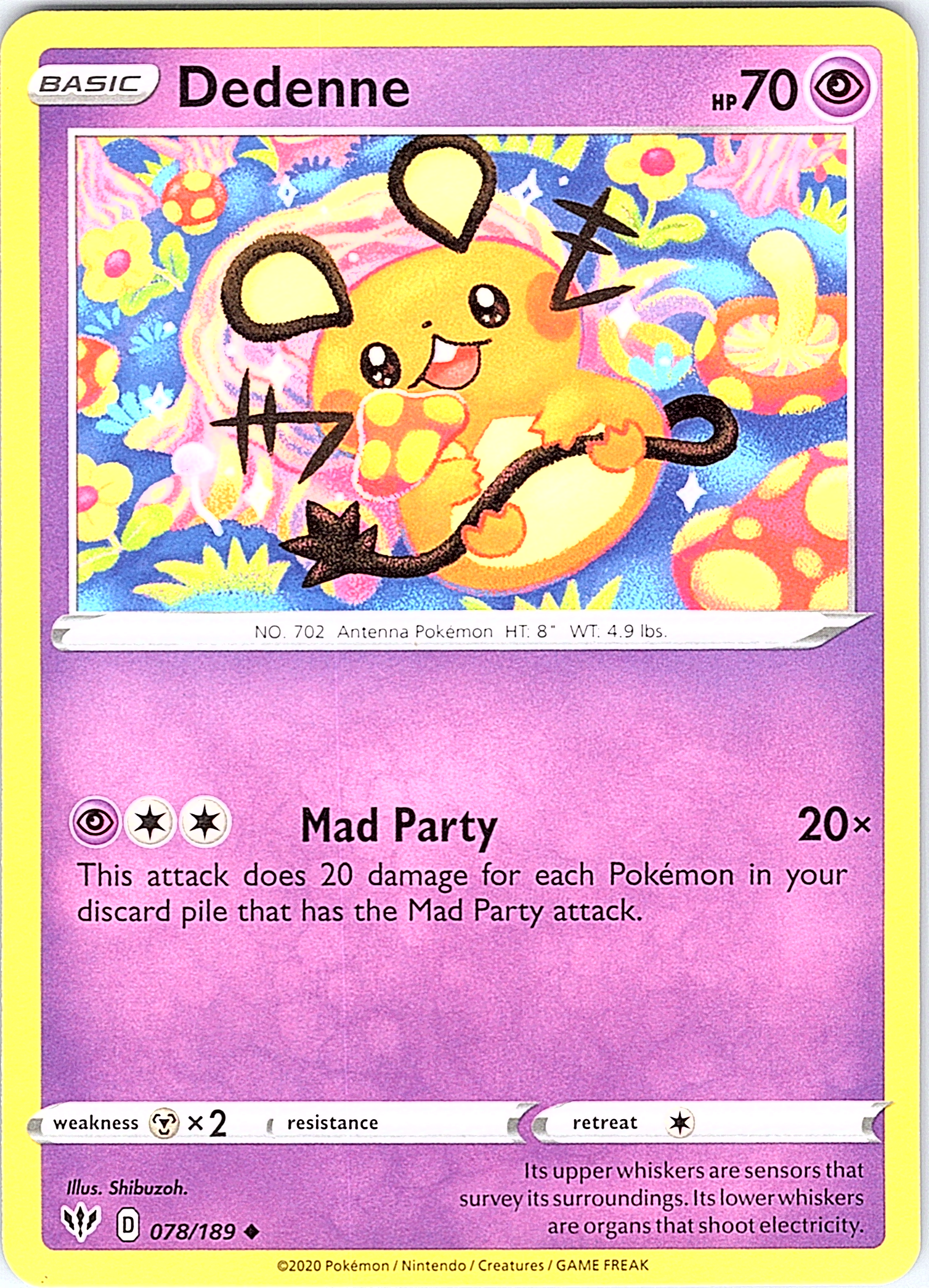 Dedenne #078/189 — Sword & Shield