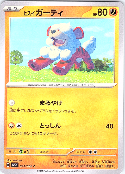 Hisuian Growlithe #041/066 — Pokémon Scarlet & Violet (Japanese)